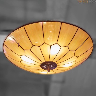 Tiffany plafonnier Art Déco B&W Zon Large