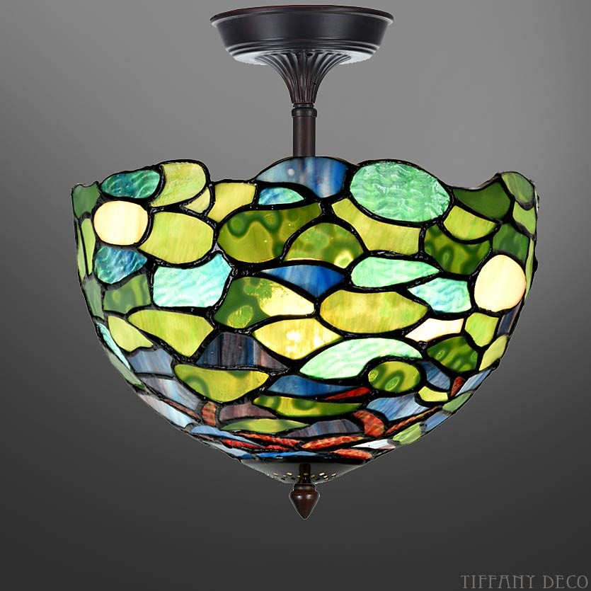 Tiffany Plafondlamp Hortensia - tiffany lampen België