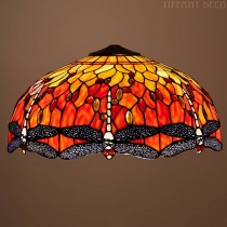 Tiffany kap Dragonfly Orange Large