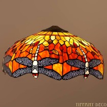 Tiffany kap Dragonfly Orange Medium