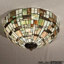 Tiffany Plafondlamp Blokmotief Large