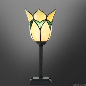 Tiffany Lampje Bloem in Geel / wit / rood of art décomotief