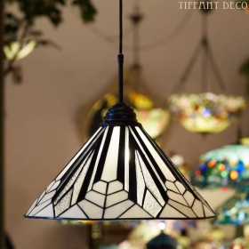 Tiffany hanglamp Art Déco B&W 