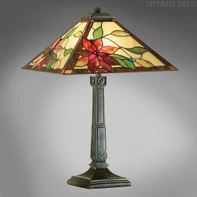Tiffany Lamp Rode Bloem Medium