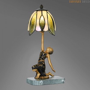 Tiffany Lamp Golden Art Deco Lady