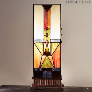 Vierkante Tiffany Lamp Art Déco Medium