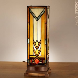Vierkante Tiffany Lamp Art Déco Small