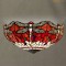 Tiffany Plafondlamp Dragonfly red medium