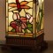 Vierkante Tiffany Lamp Libellen en bloemen Medium