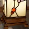 Vierkante Tiffany Lamp Gekleurde Vlinders Small