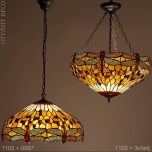 Tiffany hanglamp Dragonfly Gold Large