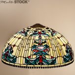 Abat-jour Tiffany BleuRetro Large